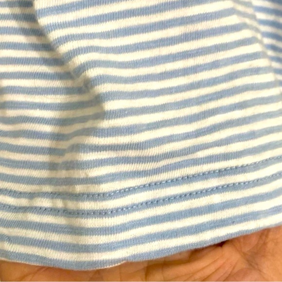 BROOKS BROTHERS Henley Shirt Adult Extra Large Blue White Striped Mens - Picture 7 of 10